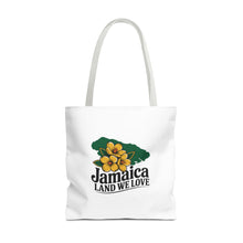 Load image into Gallery viewer, Jamaica Land We Love Tote Bag — Floral Island Map Beach Market Tote