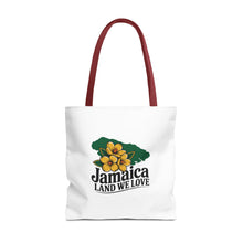 Load image into Gallery viewer, Jamaica Land We Love Tote Bag — Floral Island Map Beach Market Tote