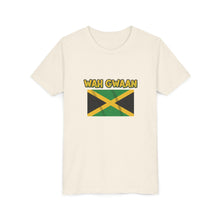 Load image into Gallery viewer, Youth Tee - "Wah Gwaan" Jamaican Flag Kids Shirt