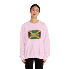 Load image into Gallery viewer, Jamaica Strong Crewneck Sweatshirt – Jamaican Flag Graphic