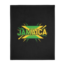 Load image into Gallery viewer, Jamaica Flag Graphic Blanket – Velveteen Microfiber Throw