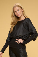 Load image into Gallery viewer, Satin Top with Rib Banded Bottom