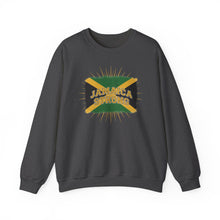 Load image into Gallery viewer, Jamaica Strong Crewneck Sweatshirt – Jamaican Flag Graphic