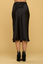 Load image into Gallery viewer, Solid Satin Midi Skirt