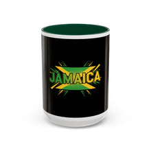 Load image into Gallery viewer, Jamaica Flag Two-Tone Accent Mug — 11oz/15oz