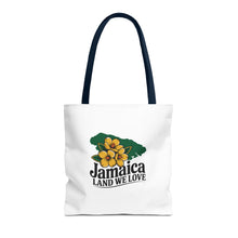 Load image into Gallery viewer, Jamaica Land We Love Tote Bag — Floral Island Map Beach Market Tote