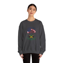 Load image into Gallery viewer, Crewneck Sweatshirt - "American Born Jamaican Roots" Flag Tree Design