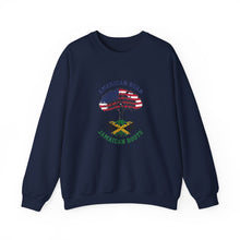Load image into Gallery viewer, Crewneck Sweatshirt - "American Born Jamaican Roots" Flag Tree Design