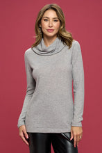 Load image into Gallery viewer, Extra Soft Brushed Knit Turtleneck Tunic Top