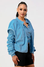 Load image into Gallery viewer, PUFF SHOULDER CASUAL DOUBLE LAYER SLEEVE JACKET
