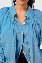 Load image into Gallery viewer, PUFF SHOULDER CASUAL DOUBLE LAYER SLEEVE JACKET