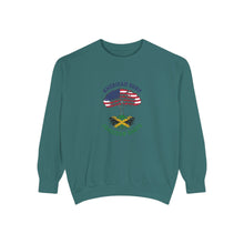 Load image into Gallery viewer, American Born Jamaican Roots Sweatshirt — Patriotic Jamaica Flag Crewneck
