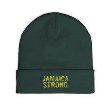 Load image into Gallery viewer, Jamaica Strong Knit Beanie — Embroidered Reggae Flag Winter Hat