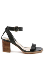 Load image into Gallery viewer, RAG&CO DOLPH STACK BLOCK HEELED SANDAL