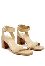 Load image into Gallery viewer, RAG&CO DOLPH STACK BLOCK HEELED SANDAL