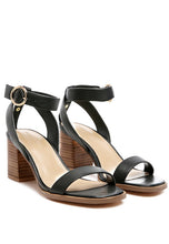 Load image into Gallery viewer, RAG&CO DOLPH STACK BLOCK HEELED SANDAL