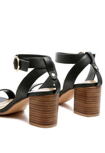 Load image into Gallery viewer, RAG&CO DOLPH STACK BLOCK HEELED SANDAL
