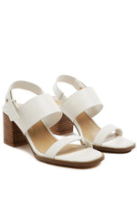 Load image into Gallery viewer, GERTUDE SLINGBACK BLOCK HEEL LEATHER SANDAL