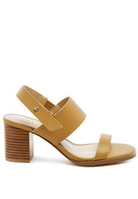 Load image into Gallery viewer, GERTUDE SLINGBACK BLOCK HEEL LEATHER SANDAL