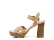 Load image into Gallery viewer, RAG&CO CHOUPETTE SUEDE LEATHER BLOCK HEELED SANDAL