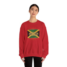 Load image into Gallery viewer, Jamaica Strong Crewneck Sweatshirt – Jamaican Flag Graphic