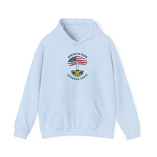 Load image into Gallery viewer, American Born Jamaican Roots Hoodie — Patriotic USA/Jamaica Flag Graphic