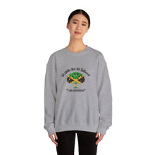 Load image into Gallery viewer, Jamaican Pride Crewneck Sweatshirt — "I am Jamaican" Tree Graphic