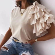 Load image into Gallery viewer, Sweet Carnation Ruffle Top