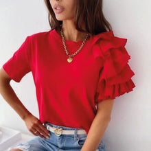 Load image into Gallery viewer, Sweet Carnation Ruffle Top