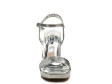 Load image into Gallery viewer, Merengue Metallic High Block Heel Sandal
