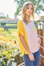 Load image into Gallery viewer, Hailey Color Block Short Sleeve Top