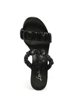 Load image into Gallery viewer, QUALIE GATHERED AROUND SLIP-ON HEELED SANDAL