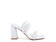 Load image into Gallery viewer, ARNIE BRAIDED BLOCK HEELED SLIDER SANDALS