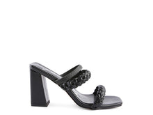 Load image into Gallery viewer, ARNIE BRAIDED BLOCK HEELED SLIDER SANDALS
