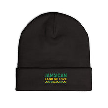 Load image into Gallery viewer, Jamaican 'Land We Love' Embroidered Knit Beanie