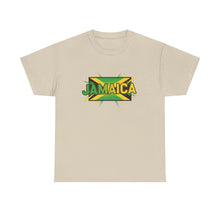 Load image into Gallery viewer, Jamaica Retro Pop Art Tee - Bold Green & Gold Island Graphic Shirt