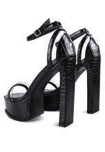Load image into Gallery viewer, CUTLASS HIGH HEELED CHUNKY SANDALS