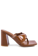 Load image into Gallery viewer, PHANTOM RUCHED HIGH HEELED THONG SANDALS