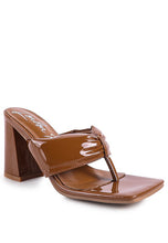 Load image into Gallery viewer, PHANTOM RUCHED HIGH HEELED THONG SANDALS