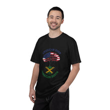 Load image into Gallery viewer, American Born, Jamaican Roots T-Shirt — Flag Tree Graphic Tee