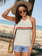 Load image into Gallery viewer, Tied Contrast Halter Neck Tank