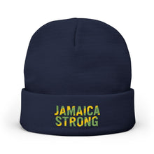 Load image into Gallery viewer, Jamaica Strong Knit Beanie — Embroidered Reggae Flag Winter Hat