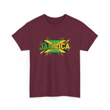 Load image into Gallery viewer, Jamaica Retro Pop Art Tee - Bold Green & Gold Island Graphic Shirt