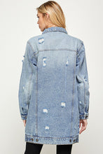 Load image into Gallery viewer, Distress Denim Jacket