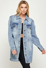 Load image into Gallery viewer, Distress Denim Jacket