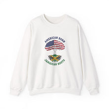 Load image into Gallery viewer, Crewneck Sweatshirt - "American Born Jamaican Roots" Flag Tree Design