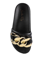 Load image into Gallery viewer, ONYX METAL CHAIN SLIDER FLATS