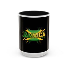 Load image into Gallery viewer, Jamaica Flag Two-Tone Accent Mug — 11oz/15oz