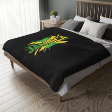 Load image into Gallery viewer, Jamaica Flag Graphic Blanket – Velveteen Microfiber Throw