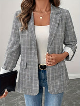 Load image into Gallery viewer, Boss Lady Plaid Blazer